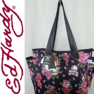 ☠️Ed Hardy⚘️Canvas Lunch Tote
